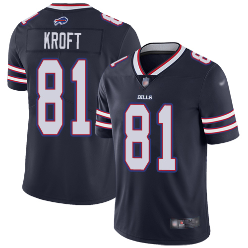 Men Buffalo Bills #81 Tyler Kroft Limited Navy Blue Inverted Legend NFL Jersey